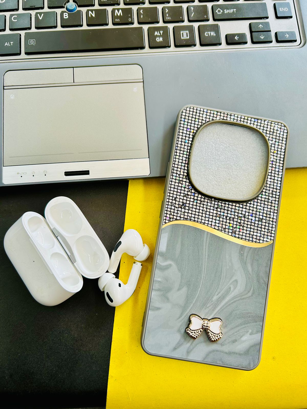 FANCY BUTTERFLY STONE CASE SAMSUNG TECNO REDMI