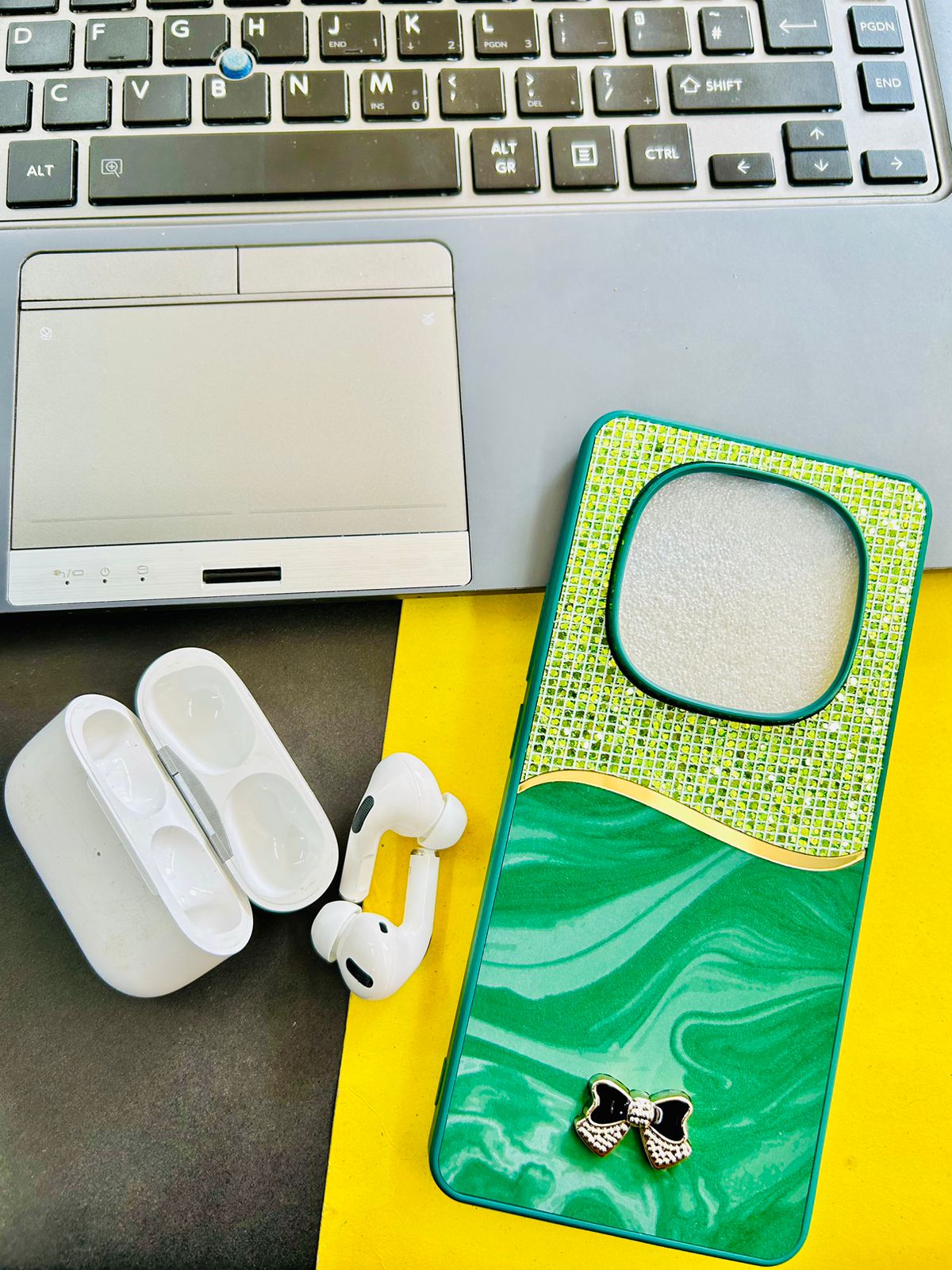 FANCY BUTTERFLY STONE CASE SAMSUNG TECNO REDMI