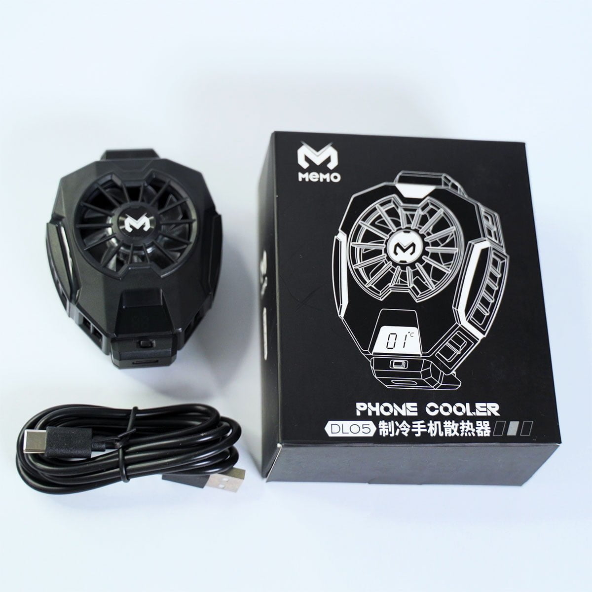 MEMO Phone Radiator Phone Cooling Fan Case Cold Wind Handle Fan ...