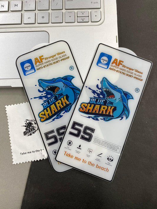 S25 ULTRA 16 PRO MAX BLUE SHARK ESD Anti-Static", "Oleophobic Coating", "Delicate Touch", "Scratch Resistance", and "Original Display