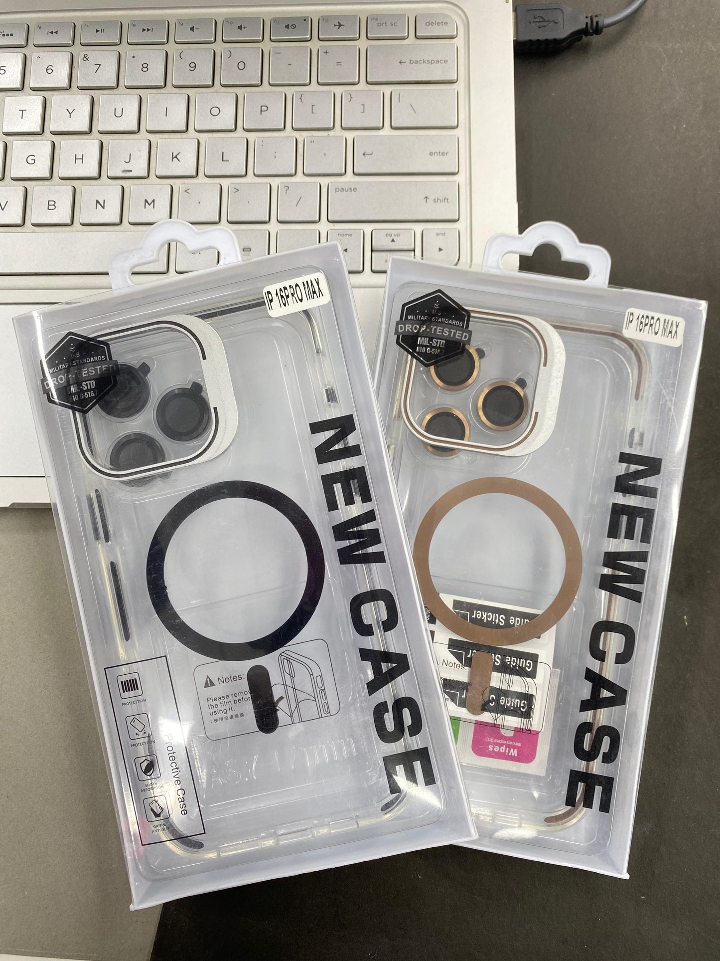 iPhone 16 Pro Max MagSafe Protective Case Set stand with camera