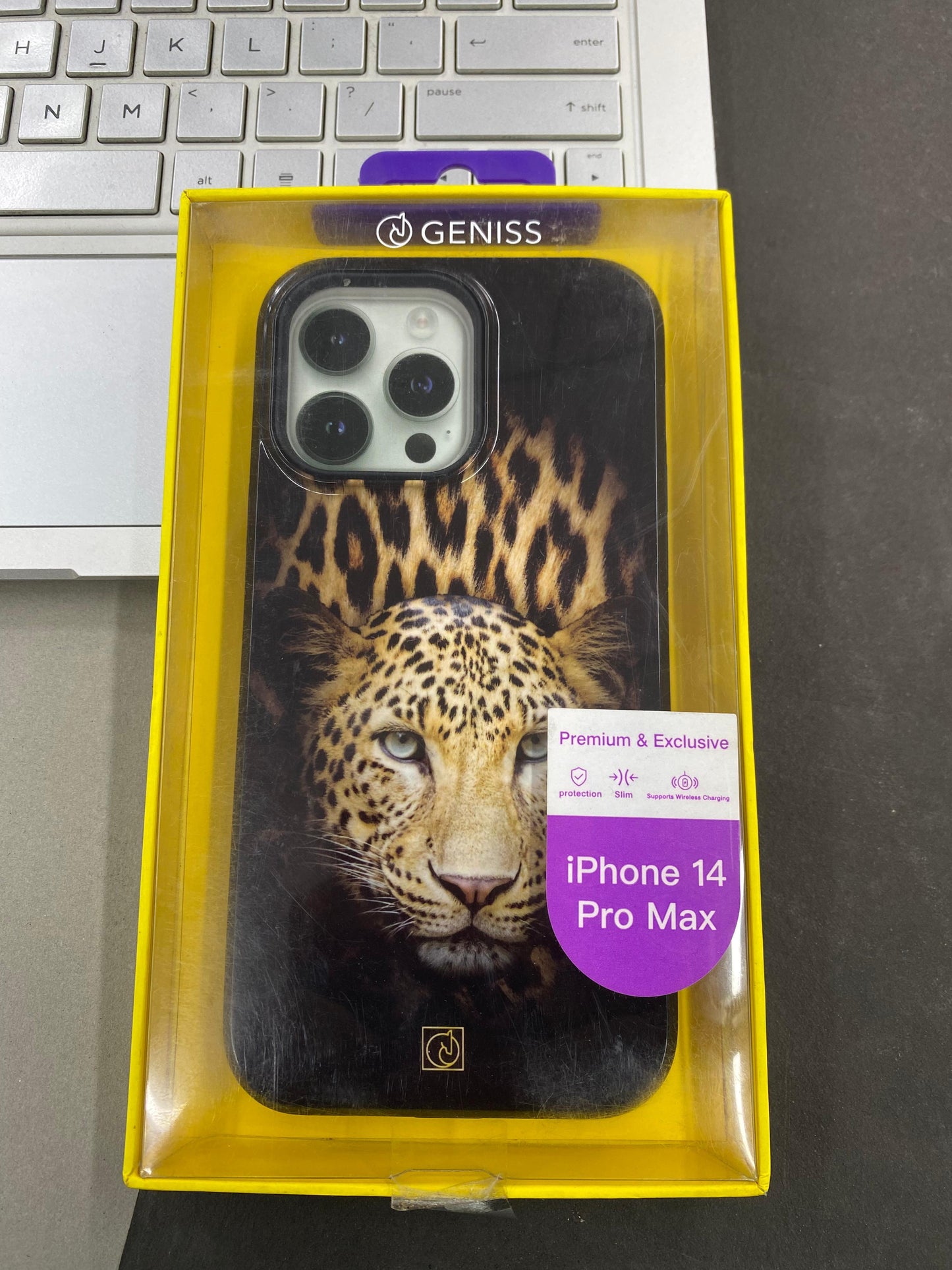 GENISS Premium Leopard Case for iPhone 14 Pro Max