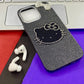 7 plus to 16 pro max iPhone case with Hello Kitty design - Black and sparkly material