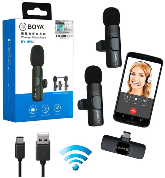 BOYA BY-V2 dual person wireless microphone system