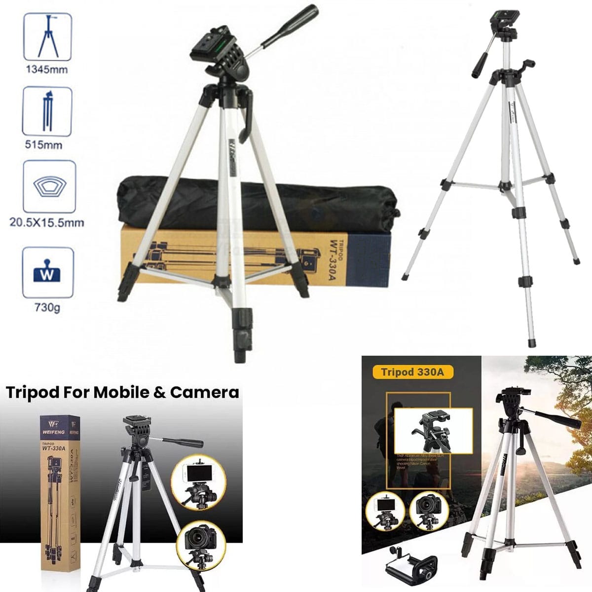 330A Tripod Mobile + Camera Stand PRofessional Stand For TIK TOKERS
